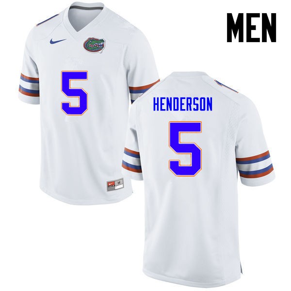 Florida Gators Men #5 CJ Henderson College Football White